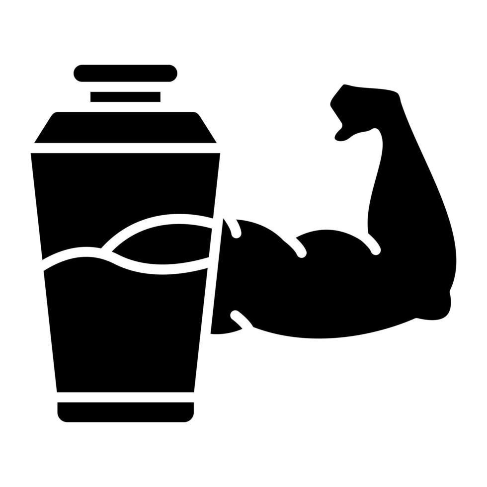 Protein-Shake-Glyphe-Symbol vektor