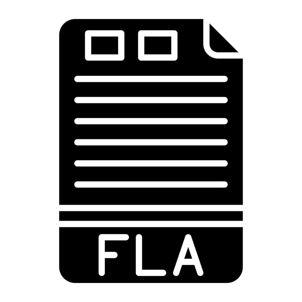 Fla-Glyphe-Symbol vektor