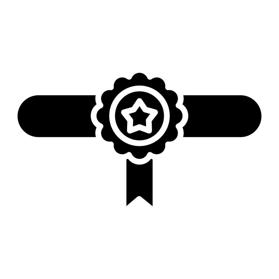 Zertifikat-Glyphe-Symbol vektor