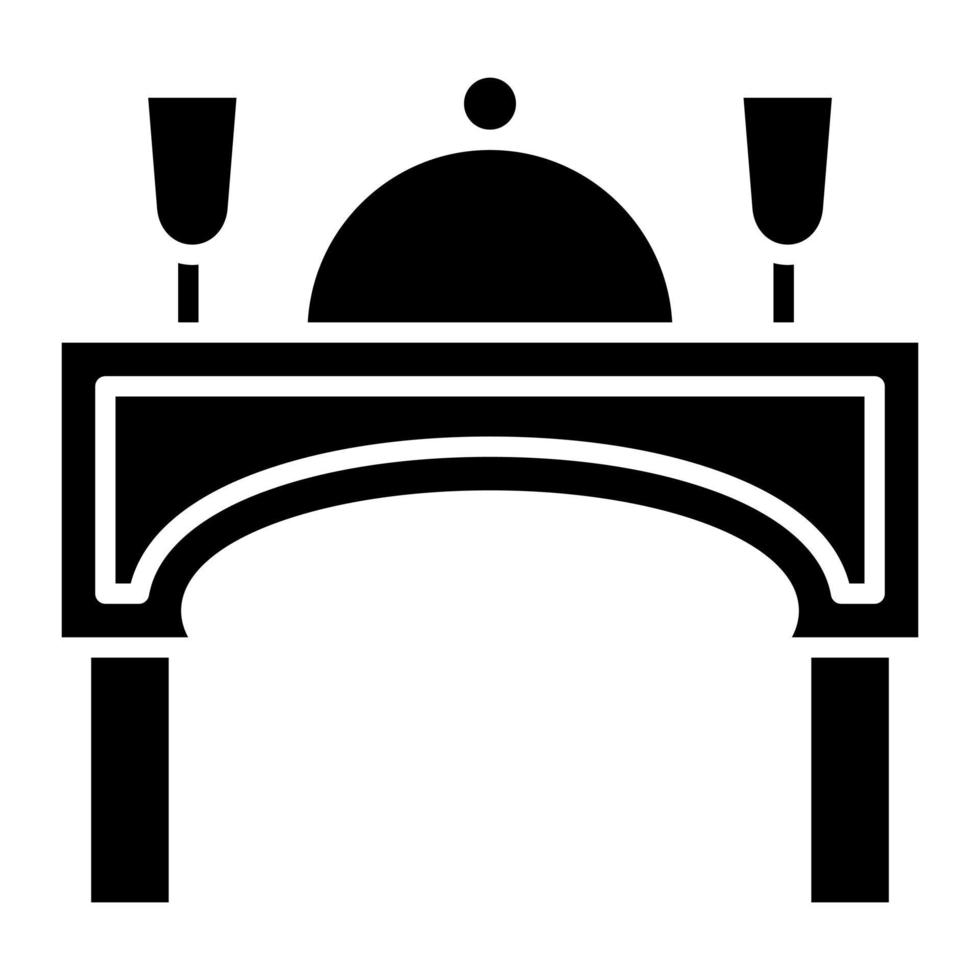 Abendessen-Glyphe-Symbol vektor