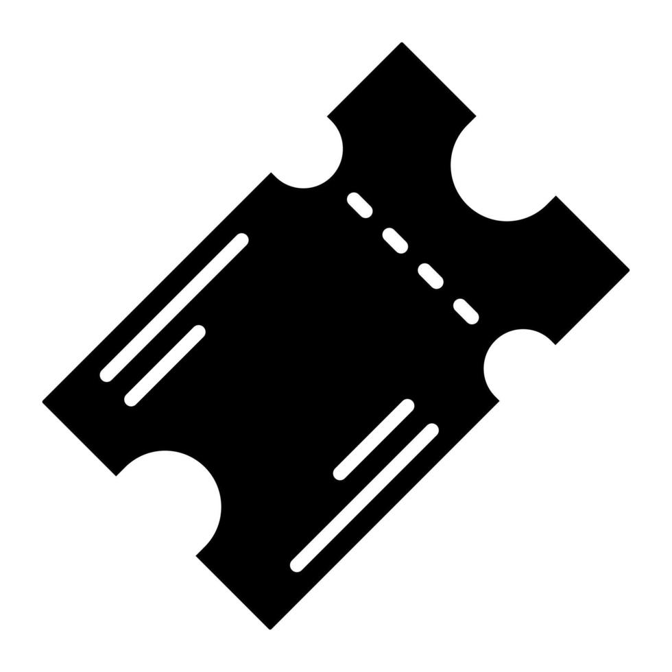 Glyphen-Symbol für Tickets vektor