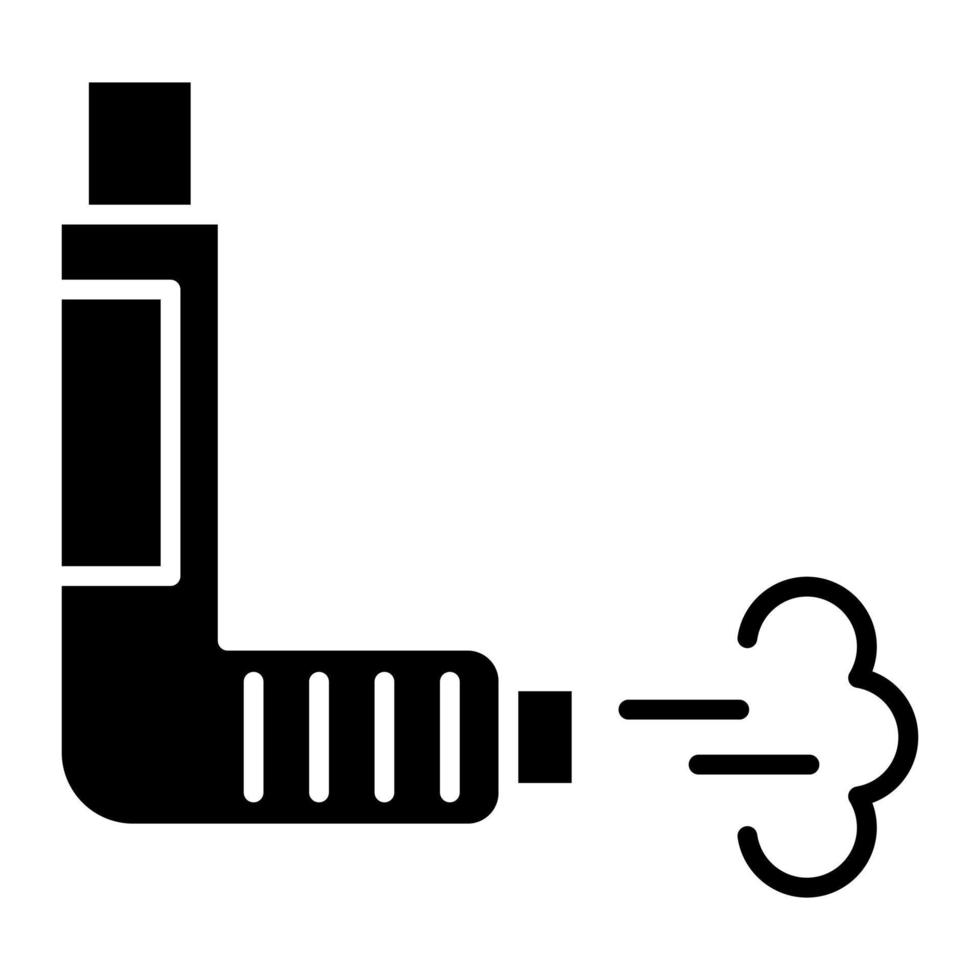 Symbol für Inhalator-Glyphe vektor