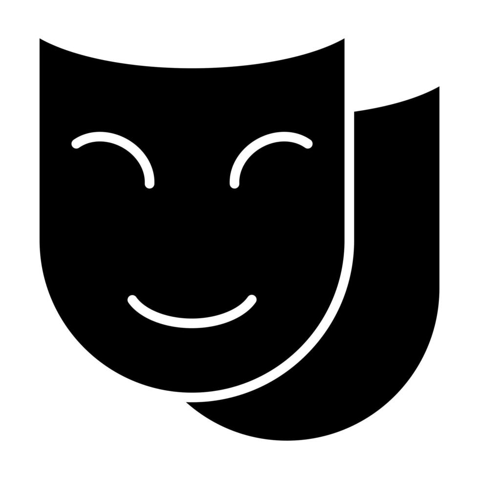 Glyphen-Symbol für Theatermaske vektor