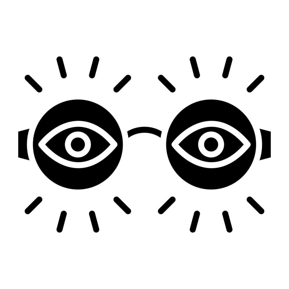 ögonläkare glyf ikon vektor