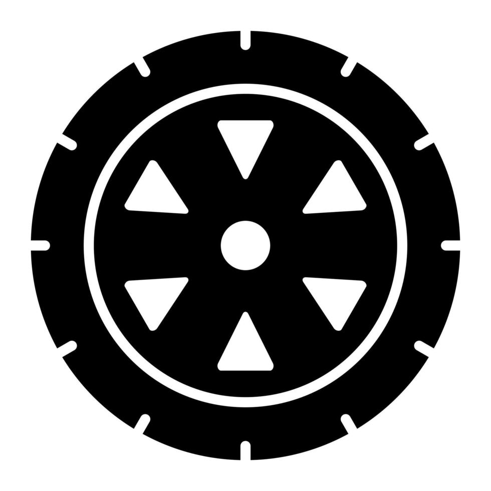 Rad-Glyphe-Symbol vektor