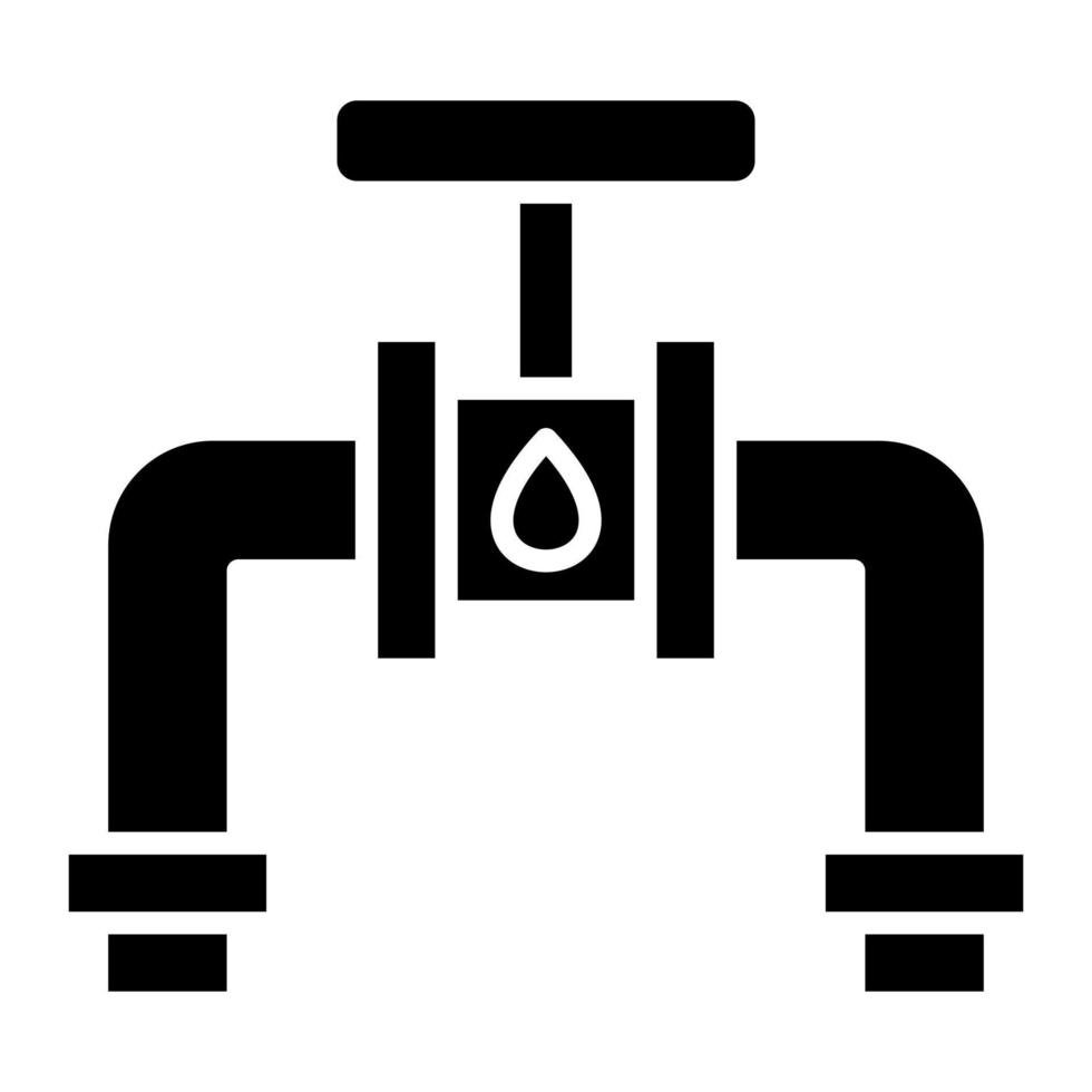 Wasserleitungs-Glyphe-Symbol vektor