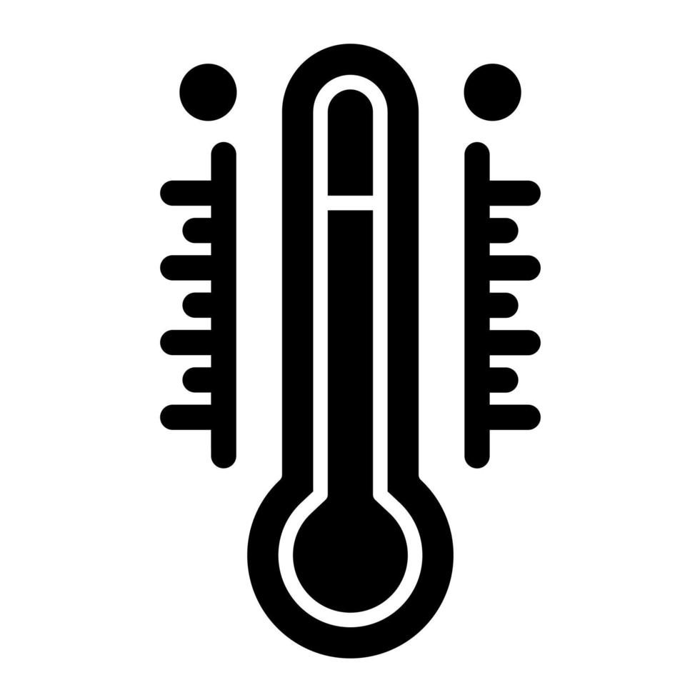 termometer glyph ikon vektor