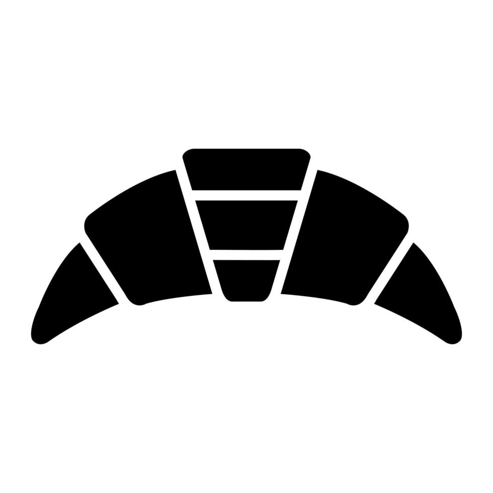 Croissant-Glyphe-Symbol vektor