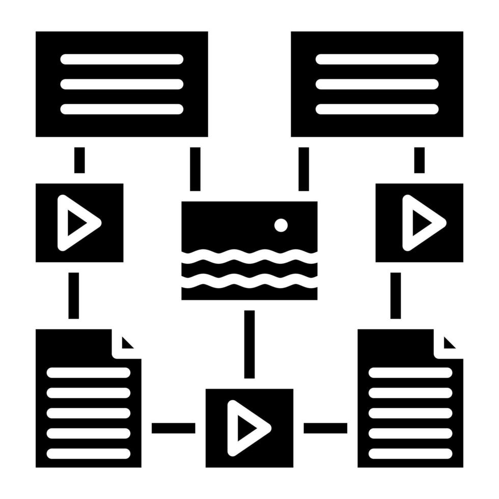 Glyphensymbol für strukturierte Daten vektor