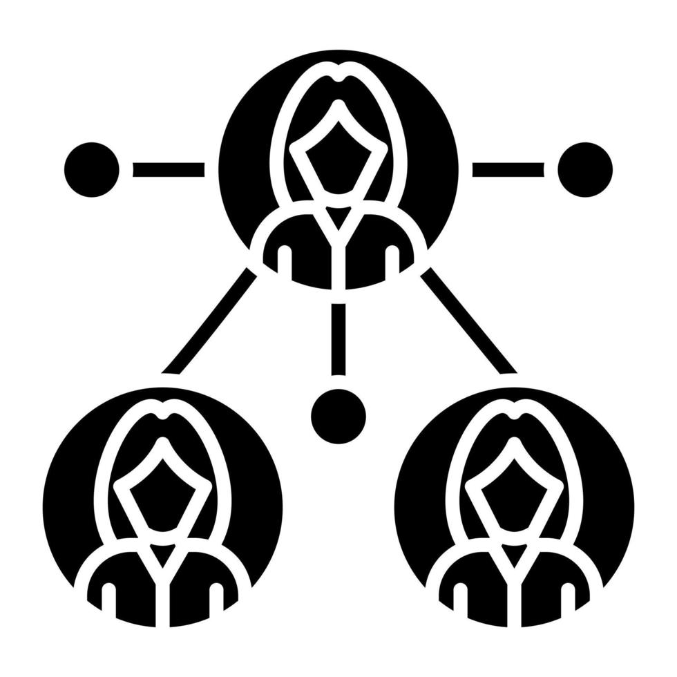 Symbol für Affiliate-Marketing-Glyphe vektor