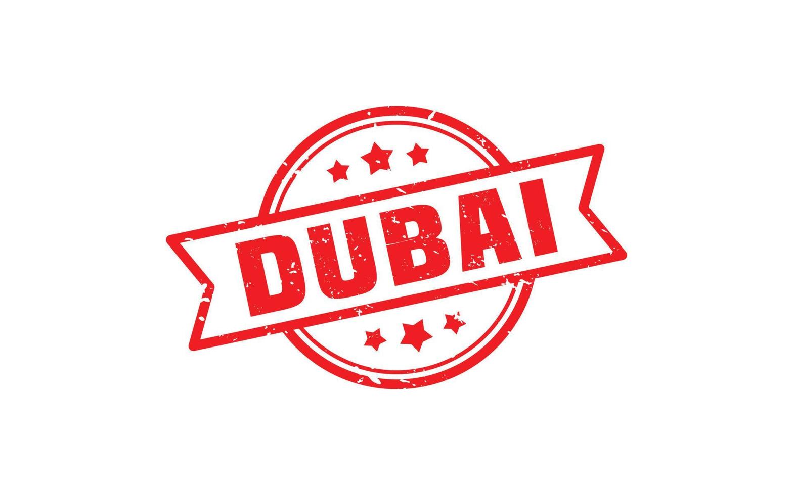 Dubai Stempelgummi mit Grunge-Stil auf weißem Hintergrund vektor