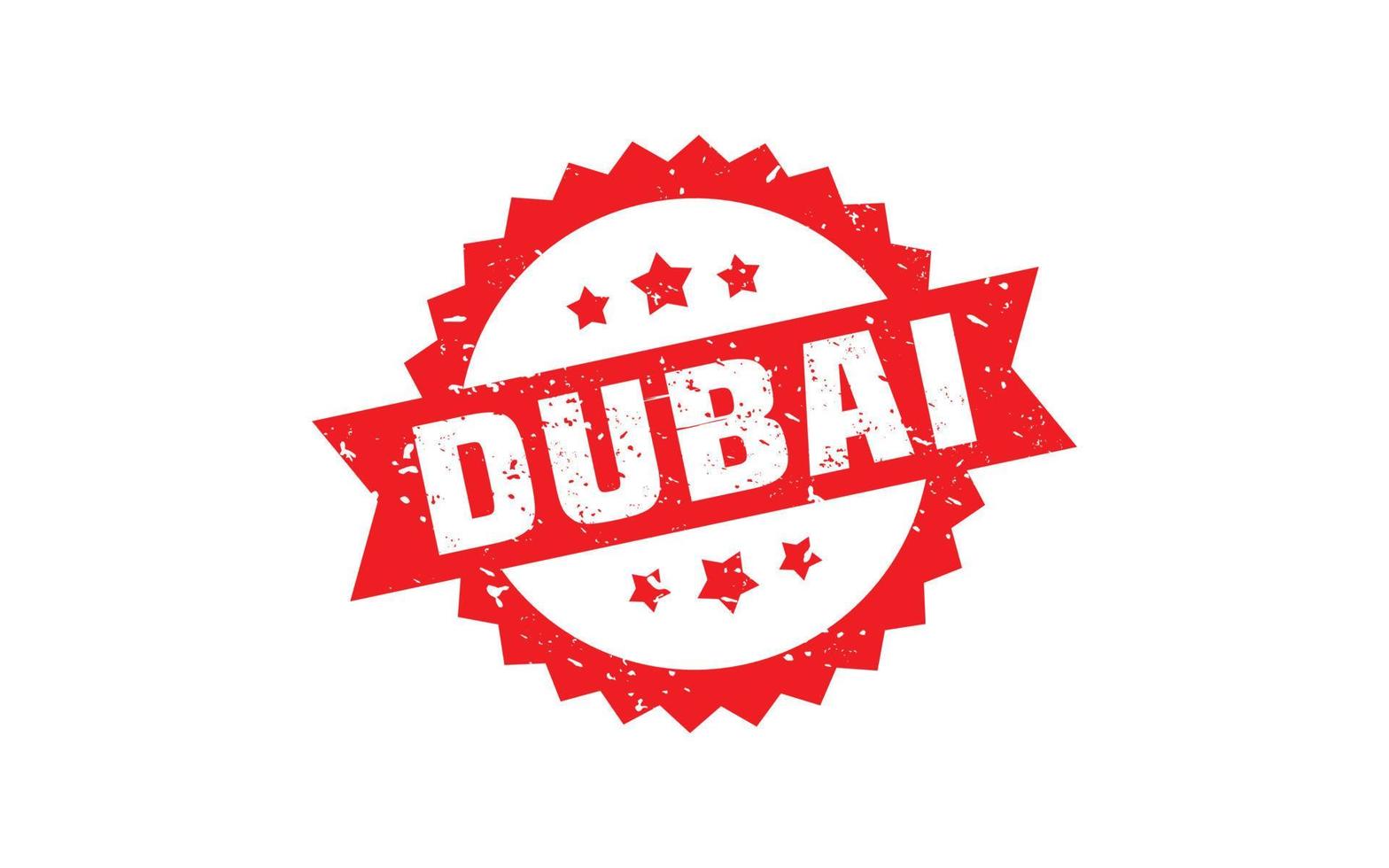 Dubai Stempelgummi mit Grunge-Stil auf weißem Hintergrund vektor