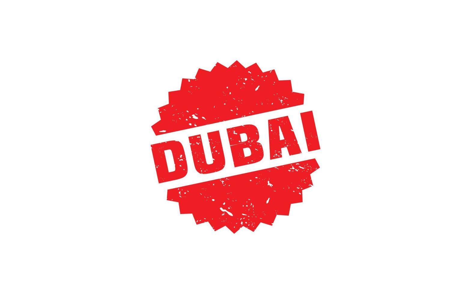 dubai stämpel sudd med grunge stil på vit bakgrund vektor