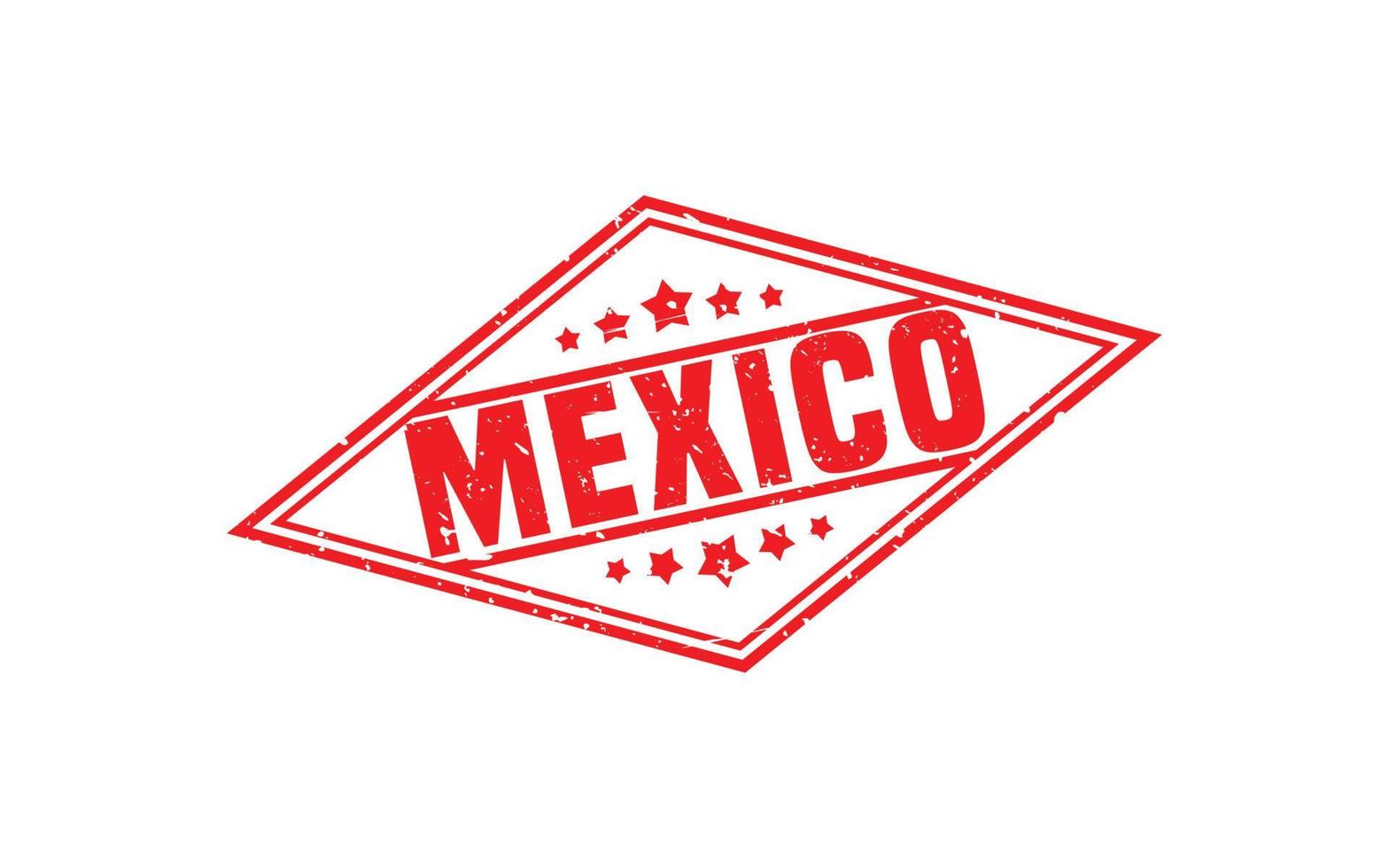 mexico stämpel sudd med grunge stil på vit bakgrund vektor