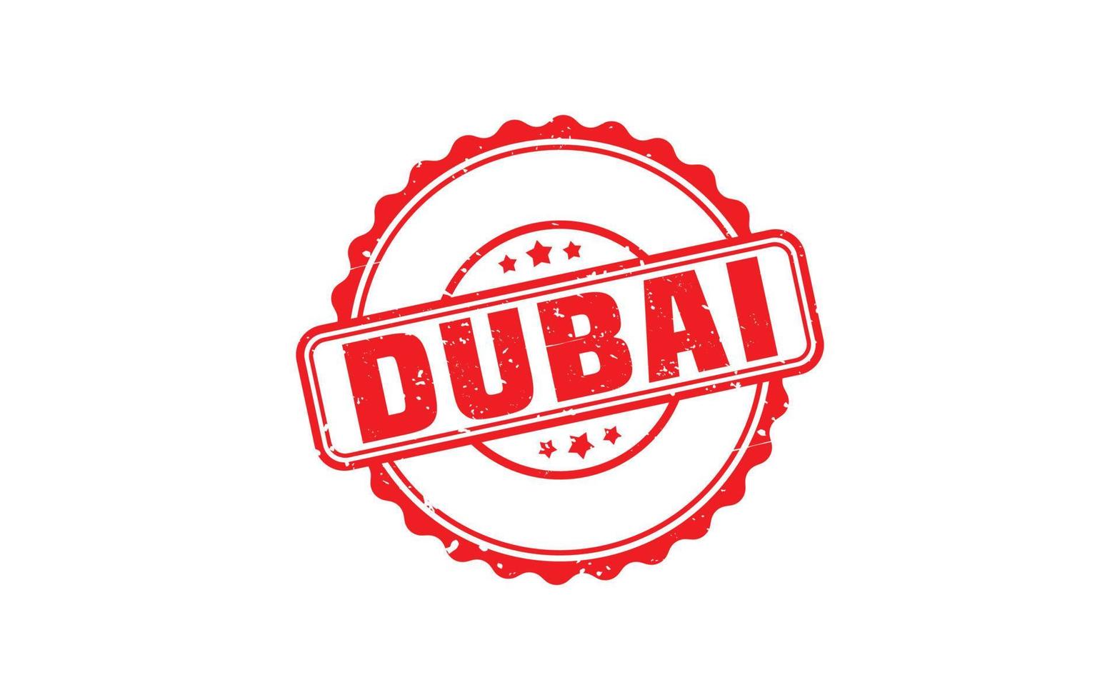 dubai stämpel sudd med grunge stil på vit bakgrund vektor