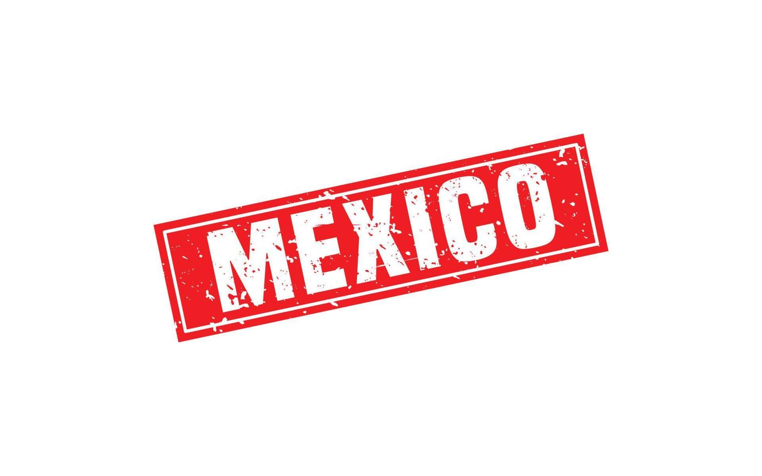 Mexiko-Stempelgummi mit Grunge-Stil auf weißem Hintergrund vektor