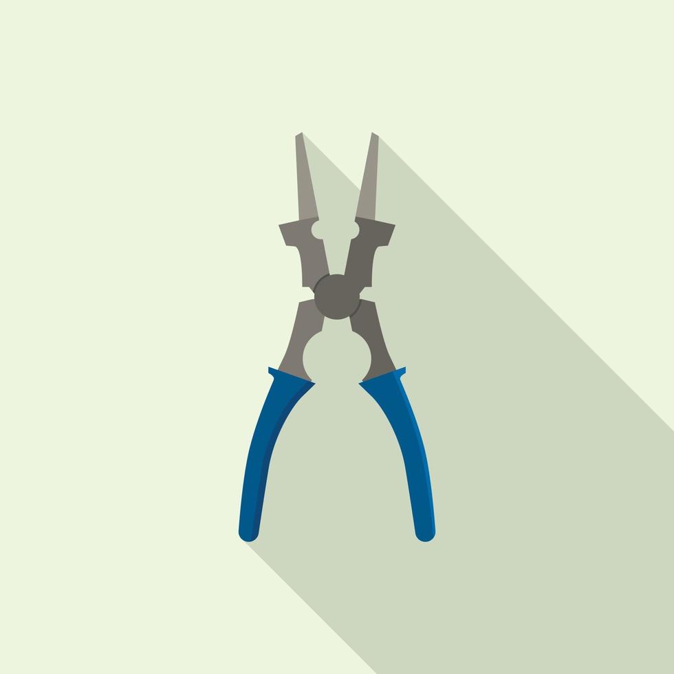Schweißer-Metallschnitt-Scherensymbol, flacher Stil vektor