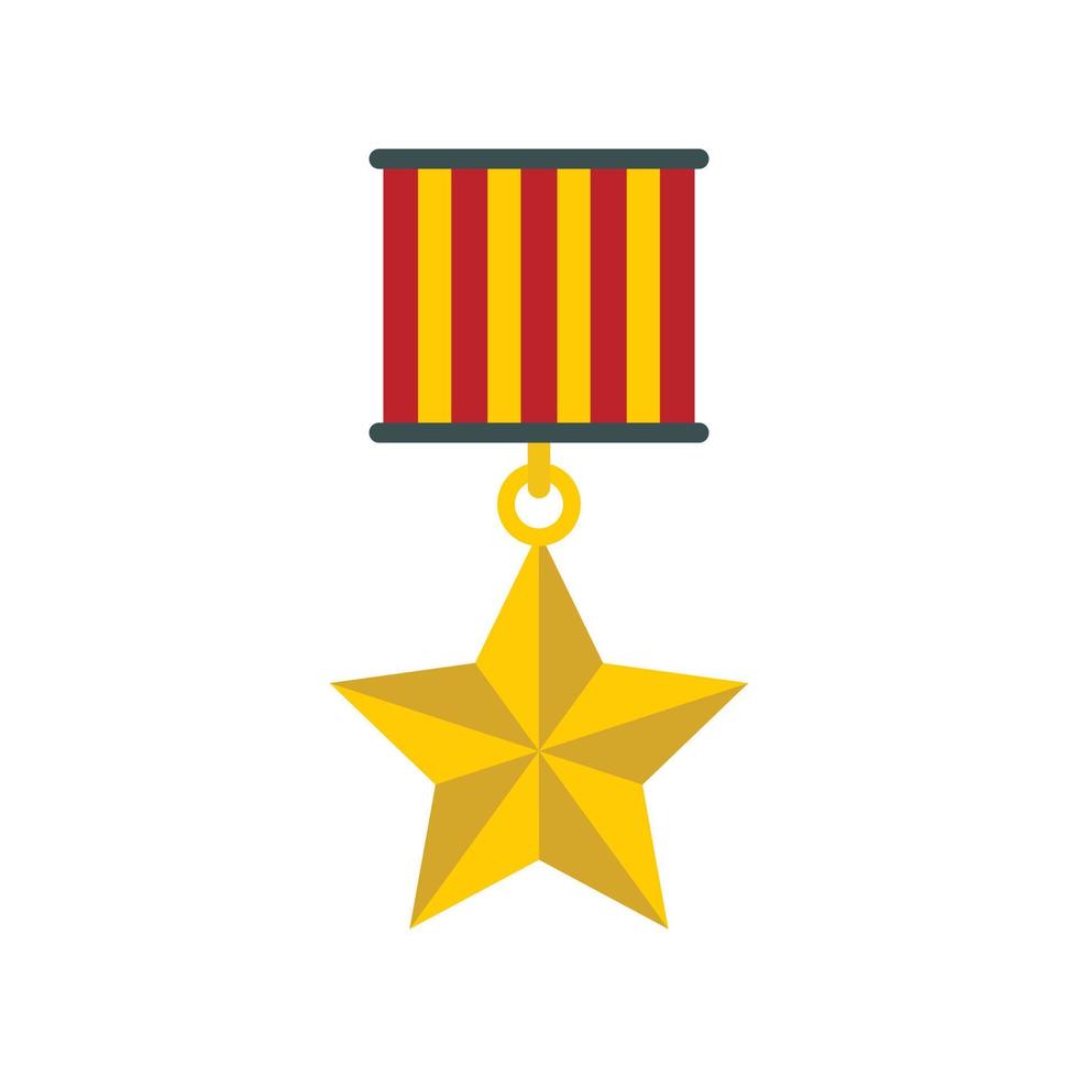 Medaille Sternsymbol, flacher Stil vektor