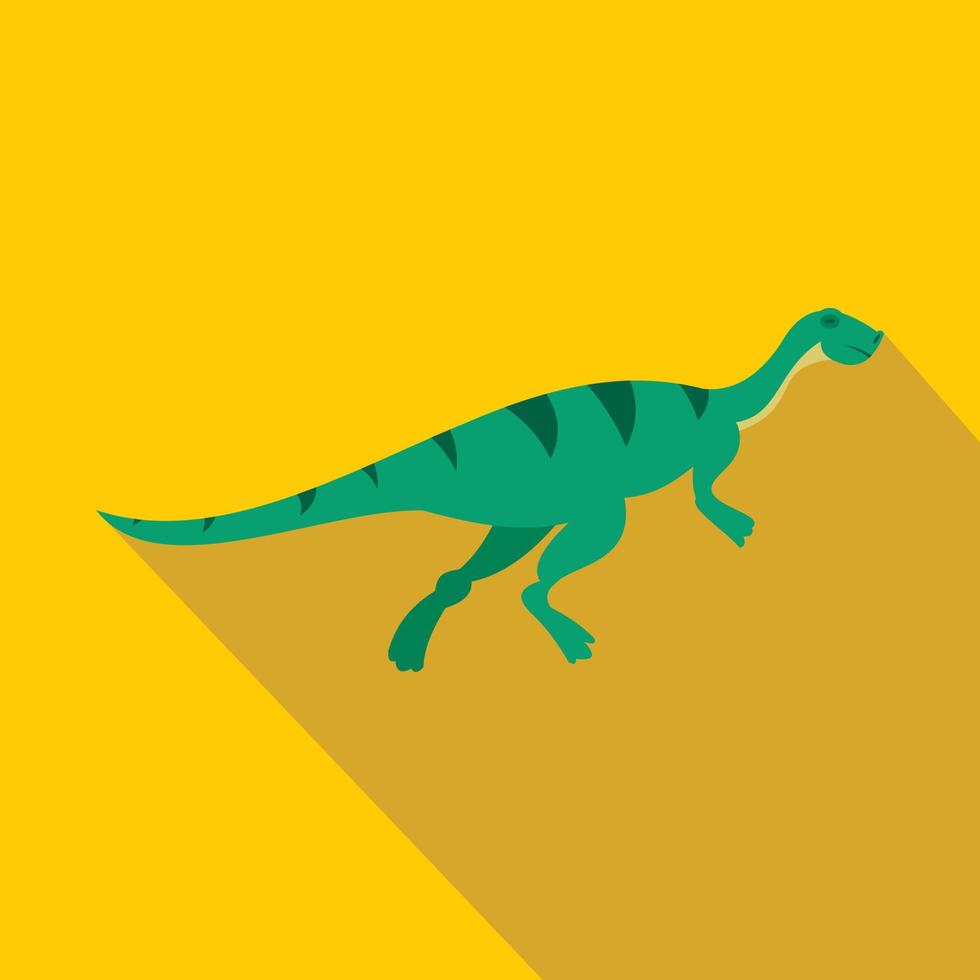 Gallimimus-Dinosaurier-Symbol, flacher Stil vektor