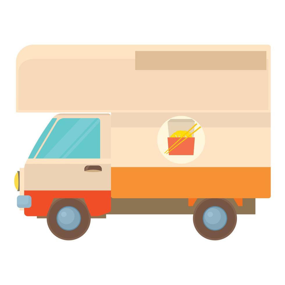 Street-Food-Truck-Symbol, Cartoon-Stil vektor