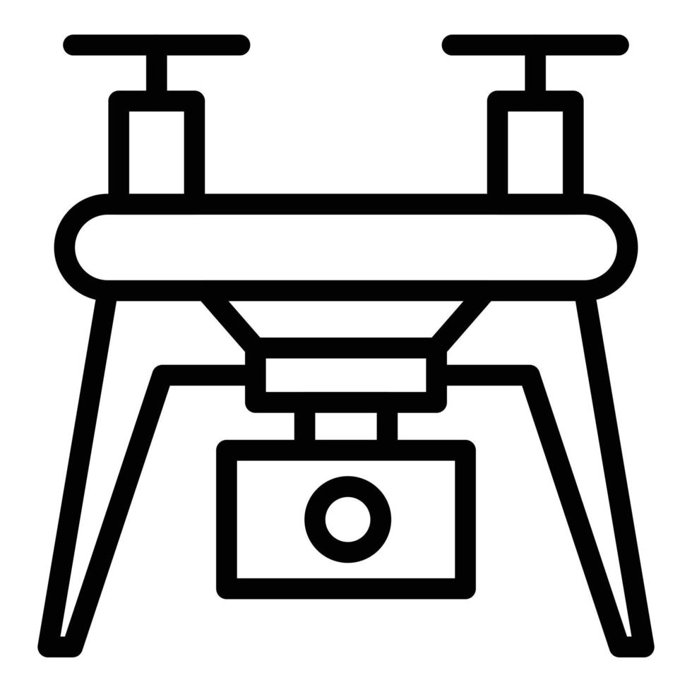 Luftkopter-Symbol Umrissvektor. Kamera Drohne vektor