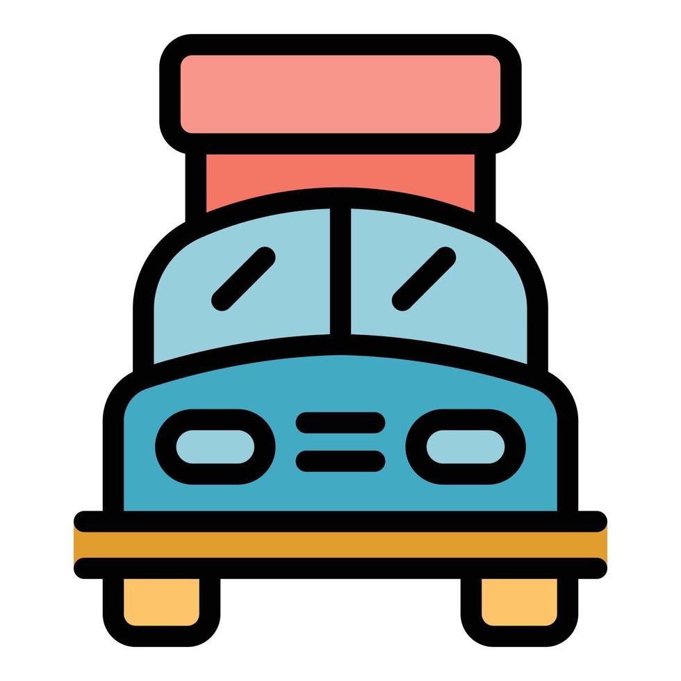 Fahrzeug Dachbox Symbol Farbe Umriss Vektor