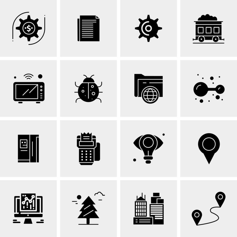 16 universelle Business-Icons Vektor kreative Icon-Illustration zur Verwendung in Web- und Mobilprojekten