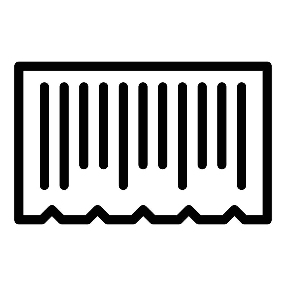 Promo-Barcode-Symbol Umrissvektor. App-Preis vektor