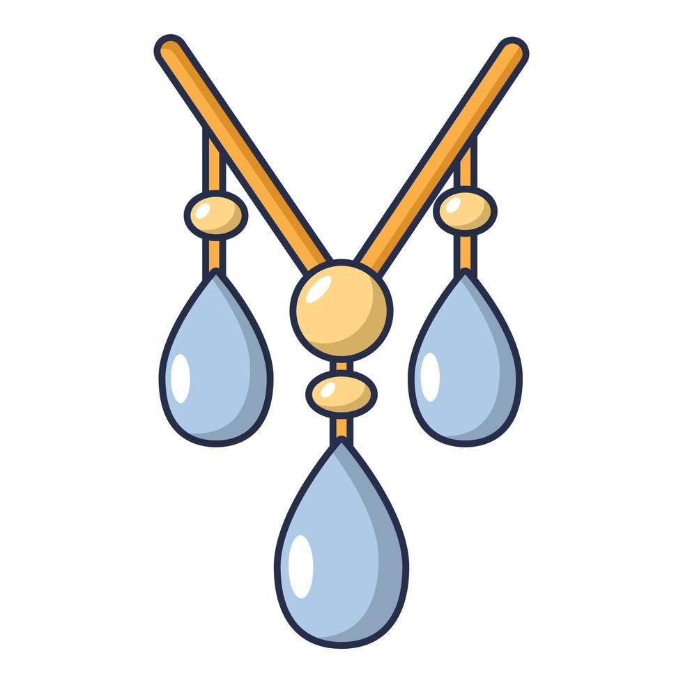 Perlenkette Symbol, Cartoon-Stil vektor