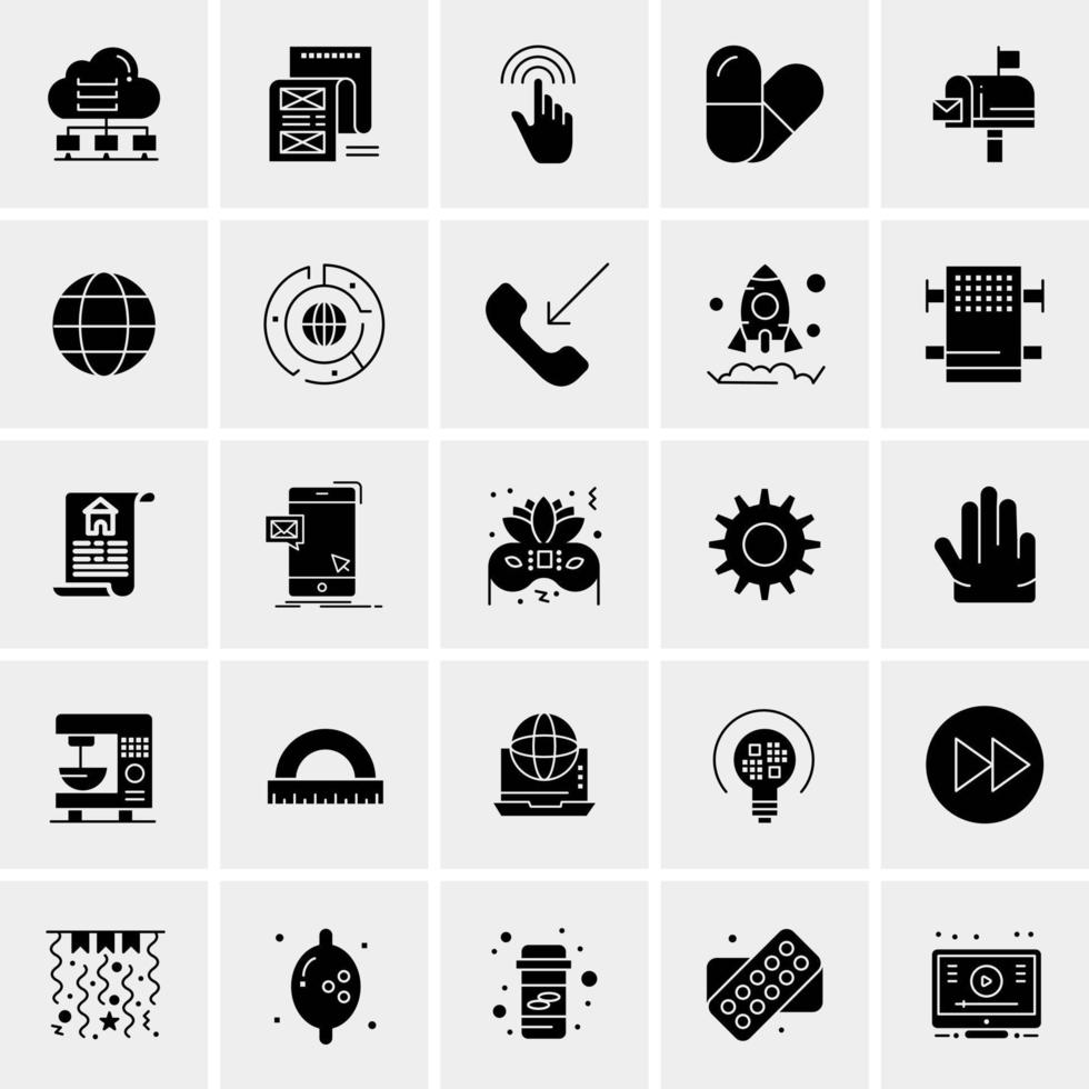 25 universelle Business-Icons Vektor kreative Icon-Illustration zur Verwendung in Web- und Mobilprojekten