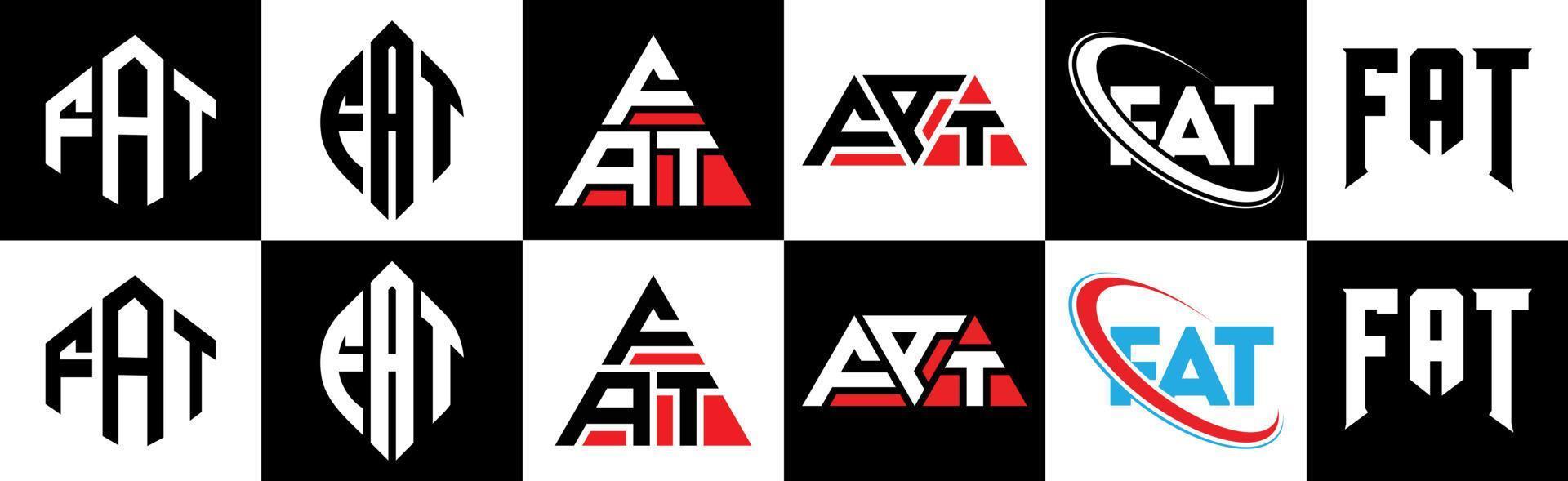 fett brev logotyp design i sex stil. fett polygon, cirkel, triangel, sexhörning, platt och enkel stil med svart och vit Färg variation brev logotyp uppsättning i ett rittavla. fett minimalistisk och klassisk logotyp vektor