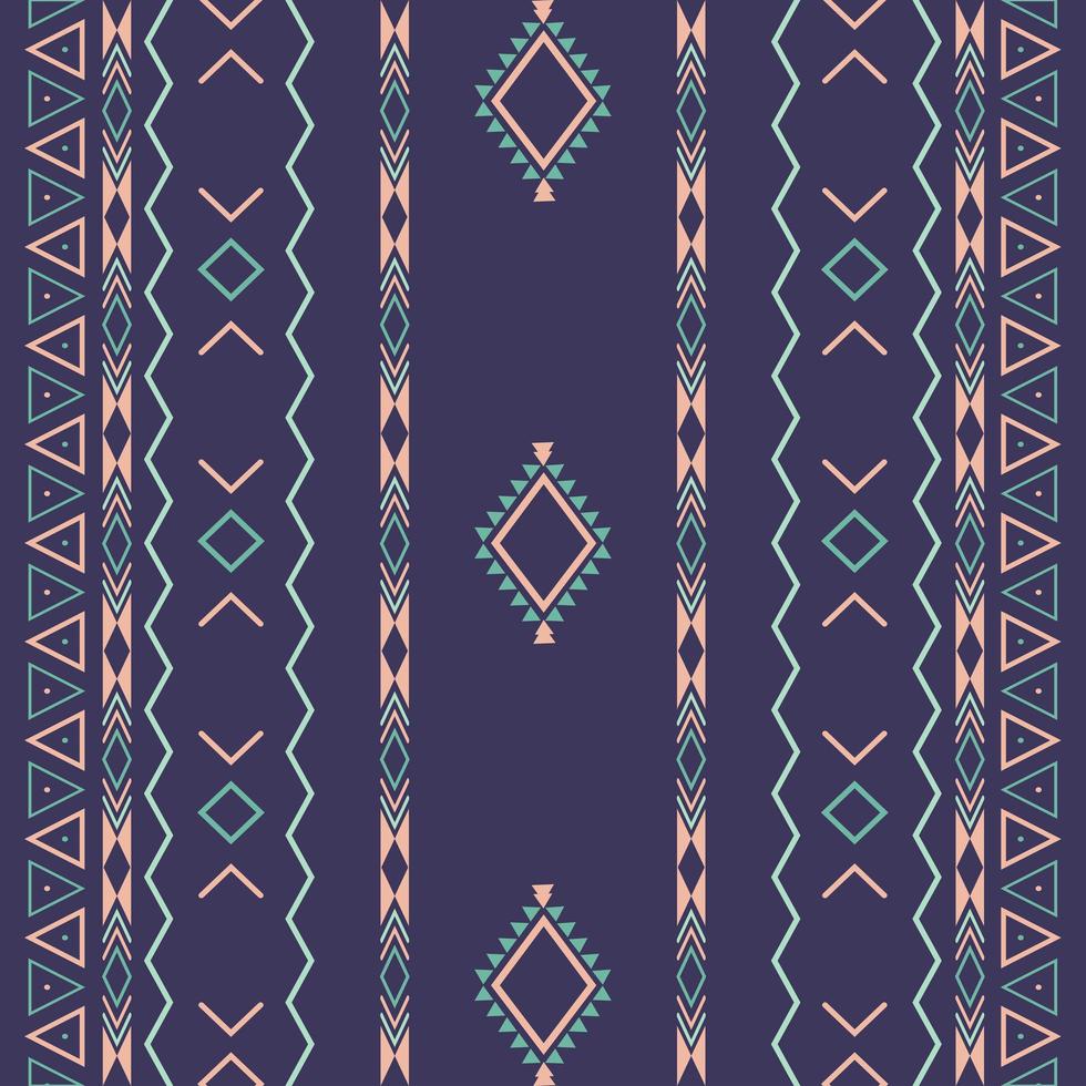 aztekisches ethnisches Stammes-nahtloses Muster mit geometrischen Formen vektor