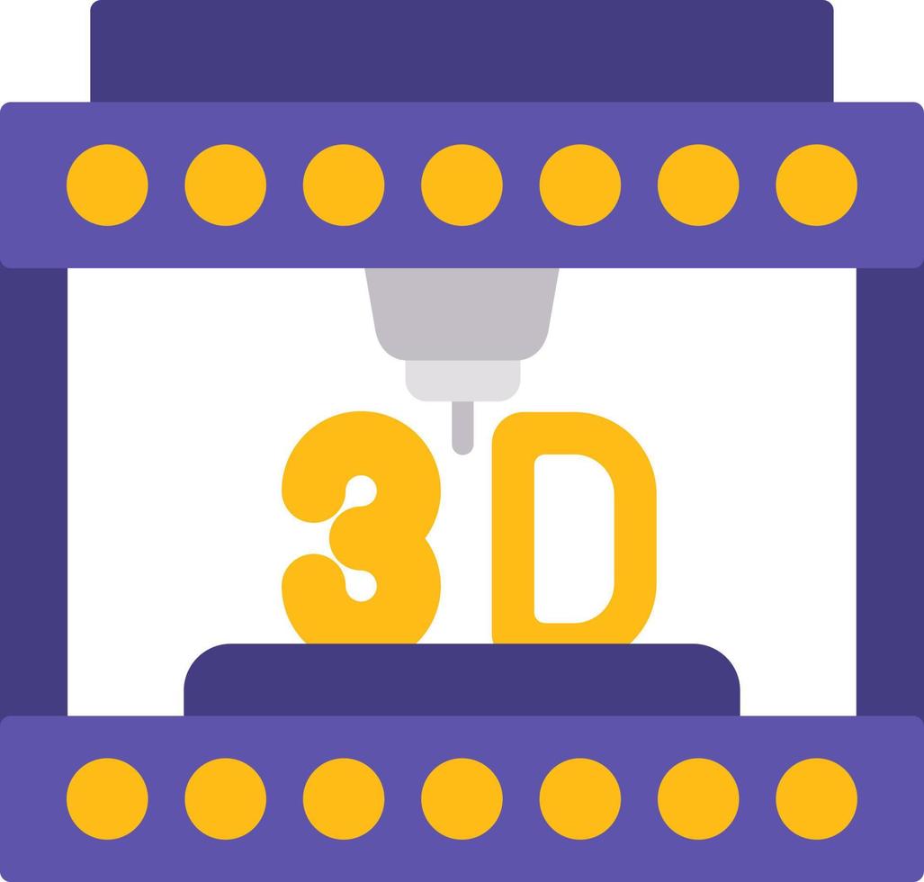 3D-Druck kreatives Icon-Design vektor