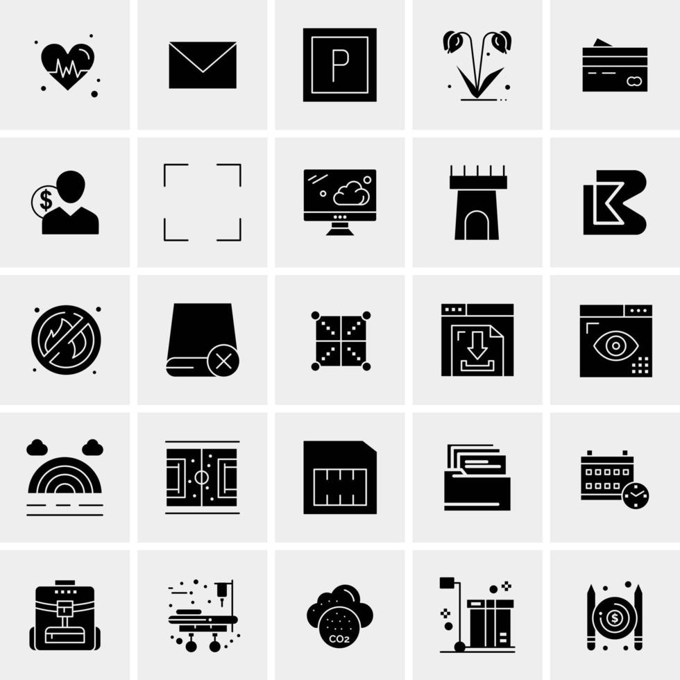 25 universelle Business-Icons Vektor kreative Icon-Illustration zur Verwendung in Web- und Mobilprojekten