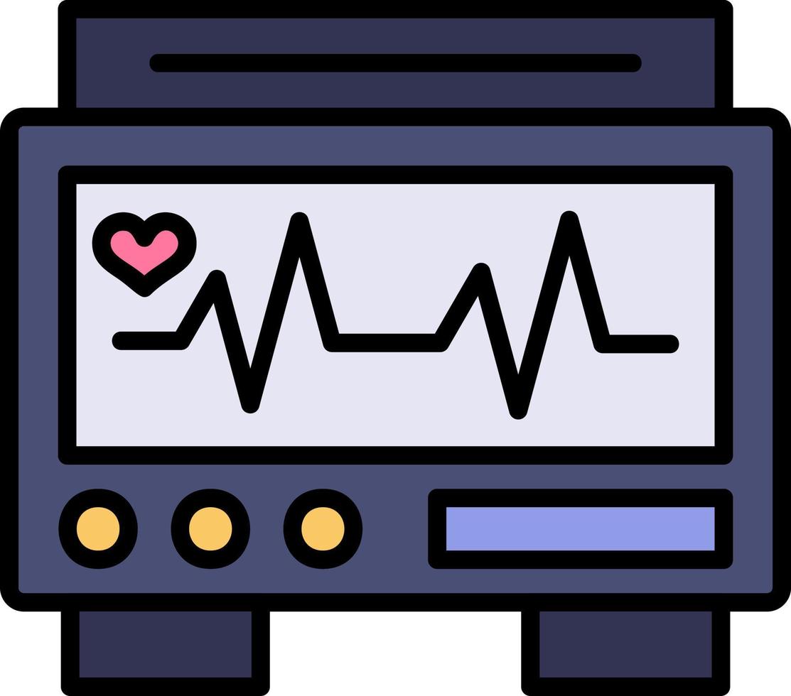 EKG-Monitor kreatives Icon-Design vektor