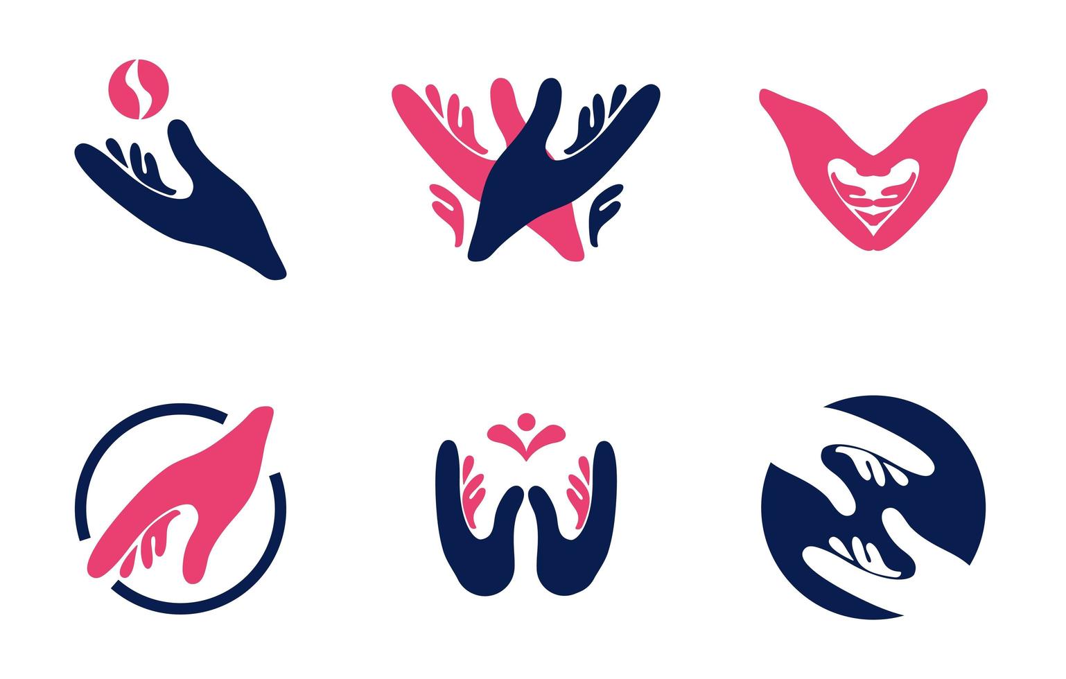 handlogotyp set vektor