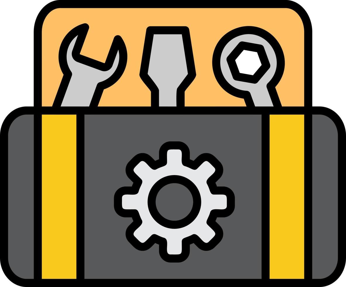 Toolbox kreatives Icon-Design vektor