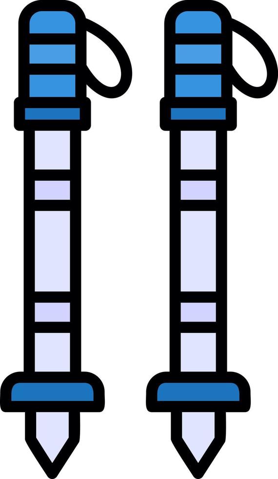 Skistöcke kreatives Icon-Design vektor