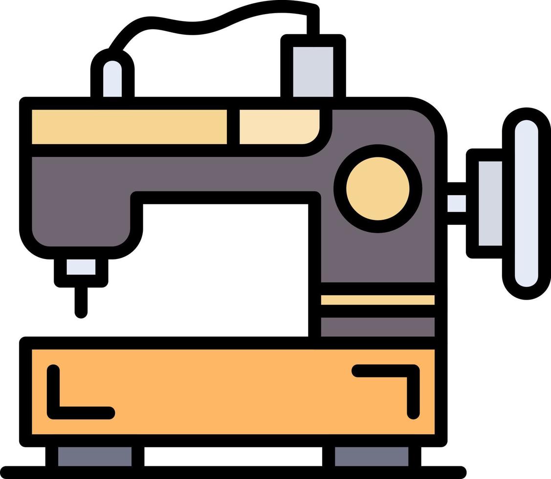 Nähmaschine kreatives Icon-Design vektor