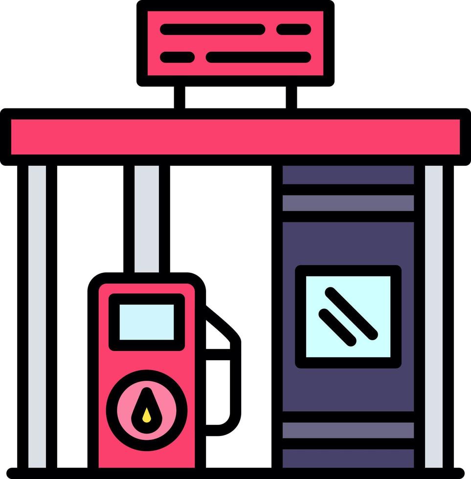 Tankstelle kreatives Icon-Design vektor