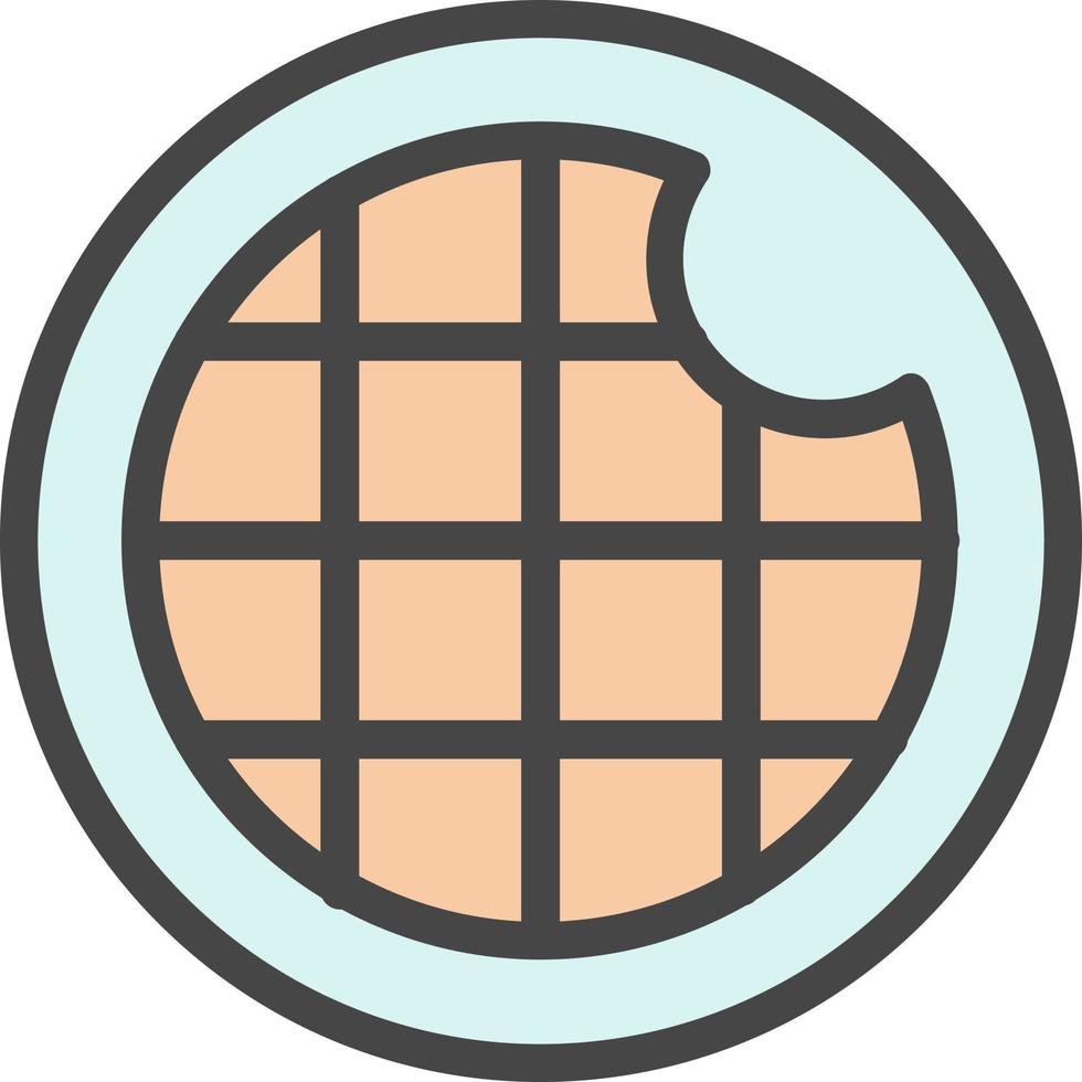 Stroopwafel-Vektor-Icon-Design vektor