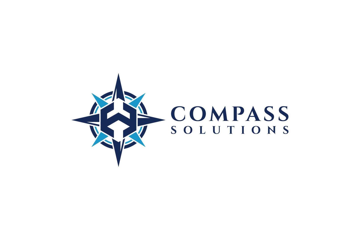 brev h logotyp ikon kompass design mall element. minimalistisk och modern vektor illustration design lämplig för företag och märken