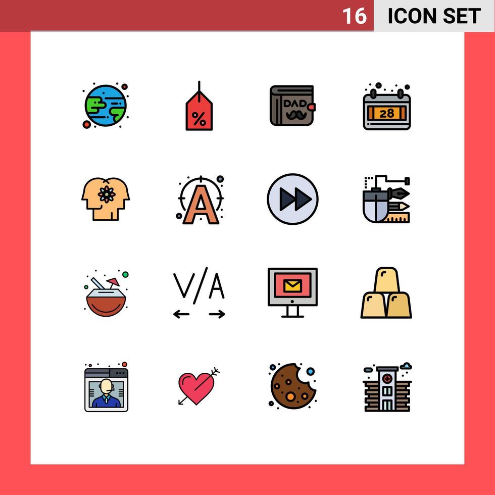 16 kreativ ikoner modern tecken och symboler av förvaltning mänsklig pappa talang datum redigerbar kreativ vektor design element