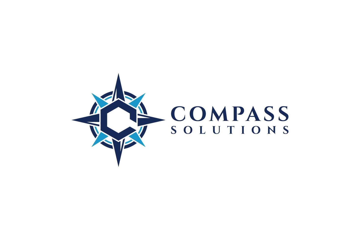buchstabe c logo symbol kompass designvorlagenelemente. minimalistisches und modernes Vektorgrafikdesign, geeignet für Unternehmen und Marken vektor