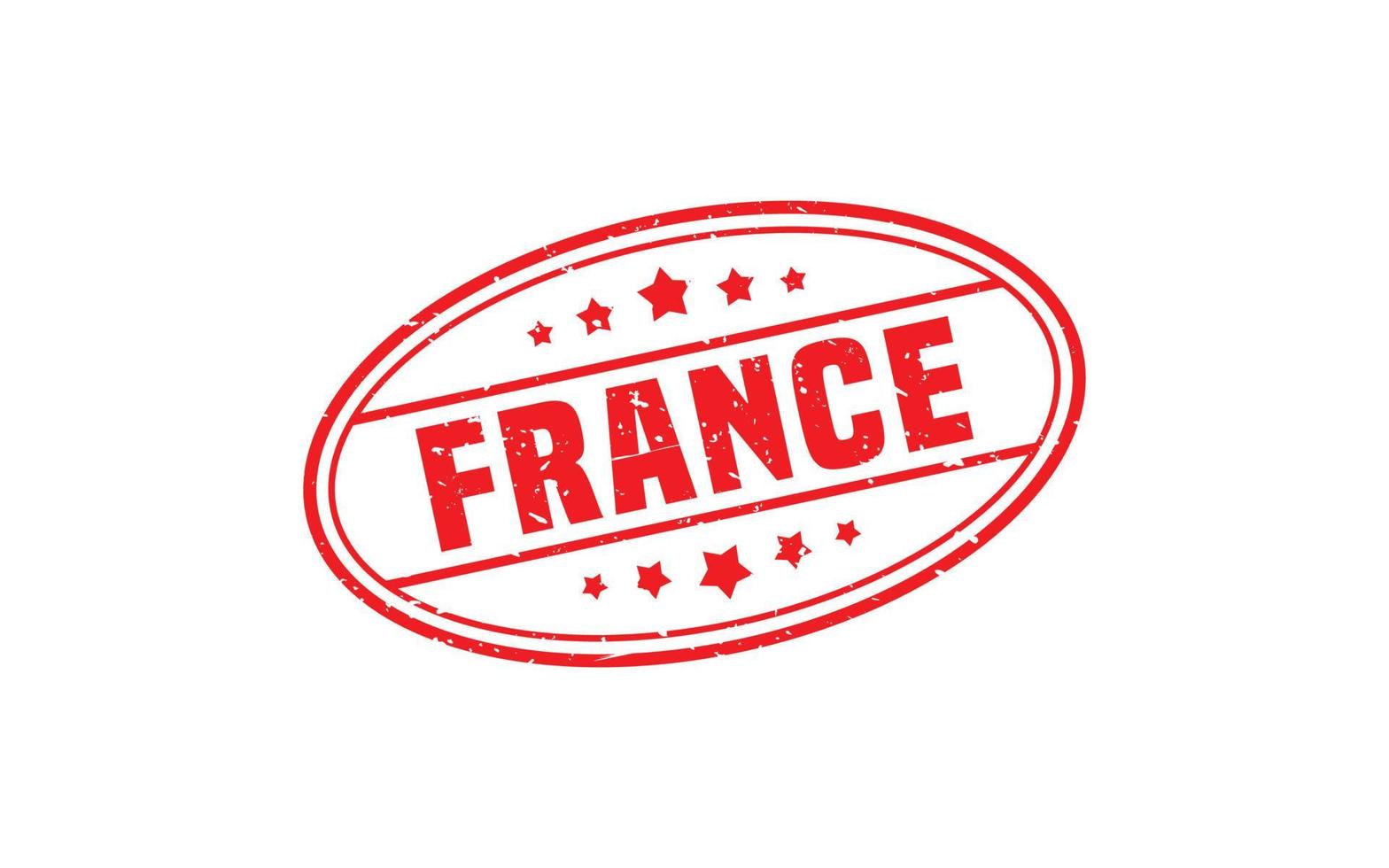 Frankrike stämpel sudd med grunge stil på vit bakgrund vektor