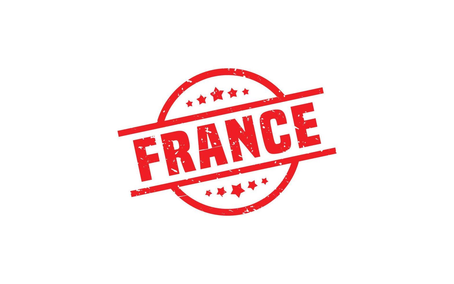 Frankreich Stempelgummi mit Grunge-Stil auf weißem Hintergrund vektor