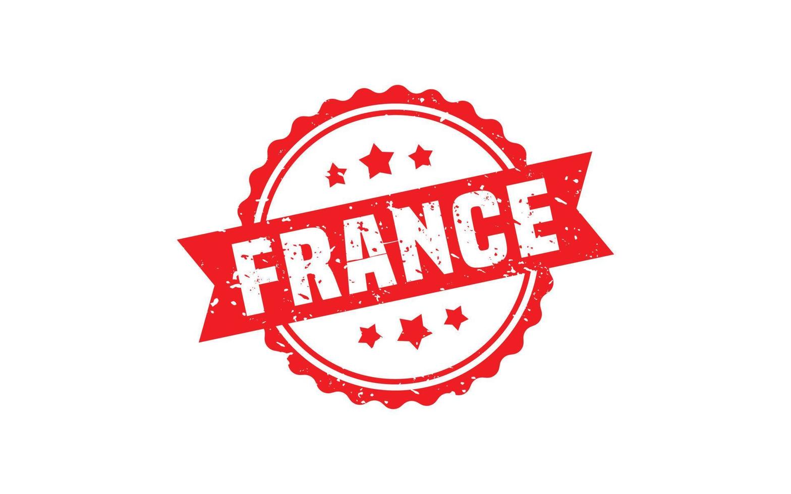 Frankreich Stempelgummi mit Grunge-Stil auf weißem Hintergrund vektor