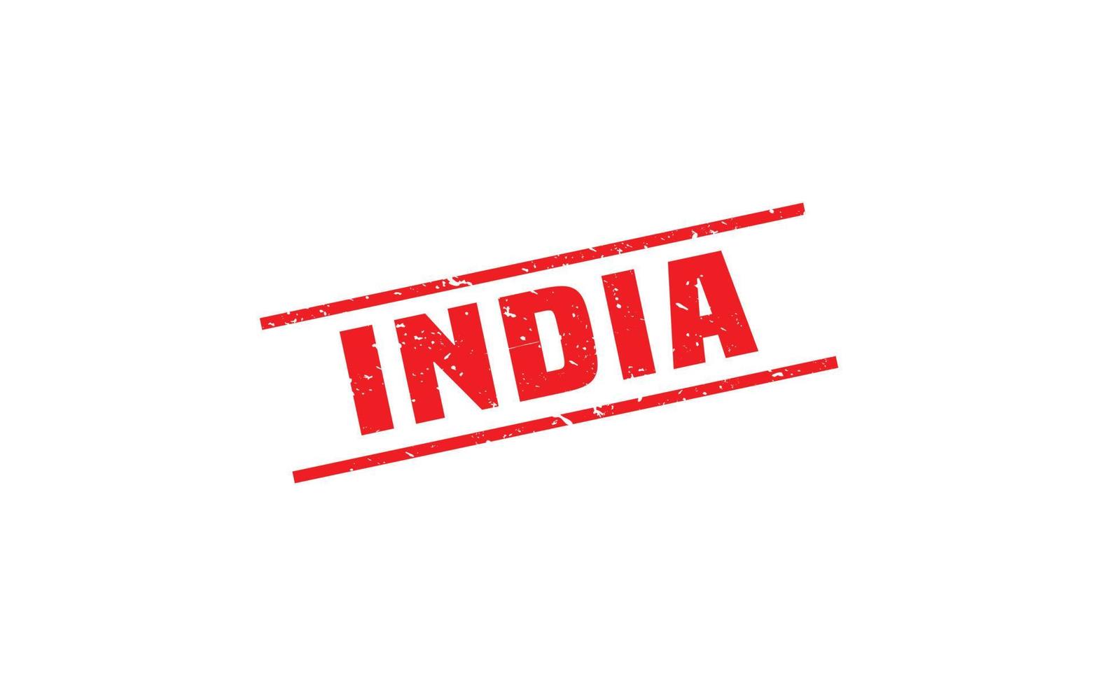 Indien Stempelgummi mit Grunge-Stil auf weißem Hintergrund vektor