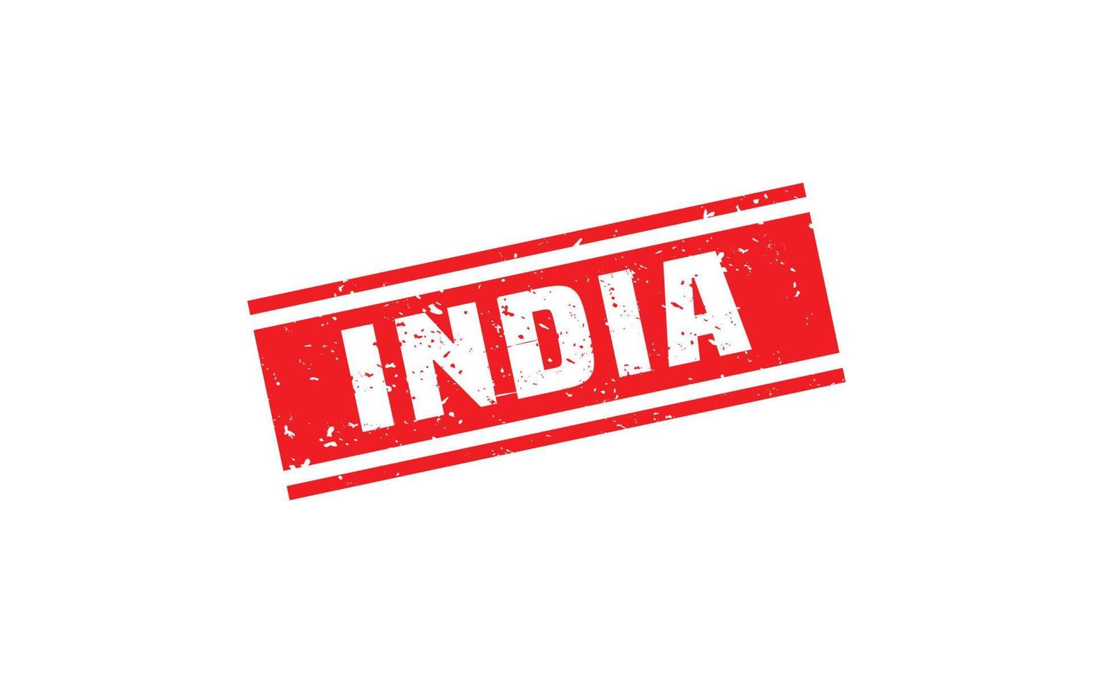 Indien stämpel sudd med grunge stil på vit bakgrund vektor