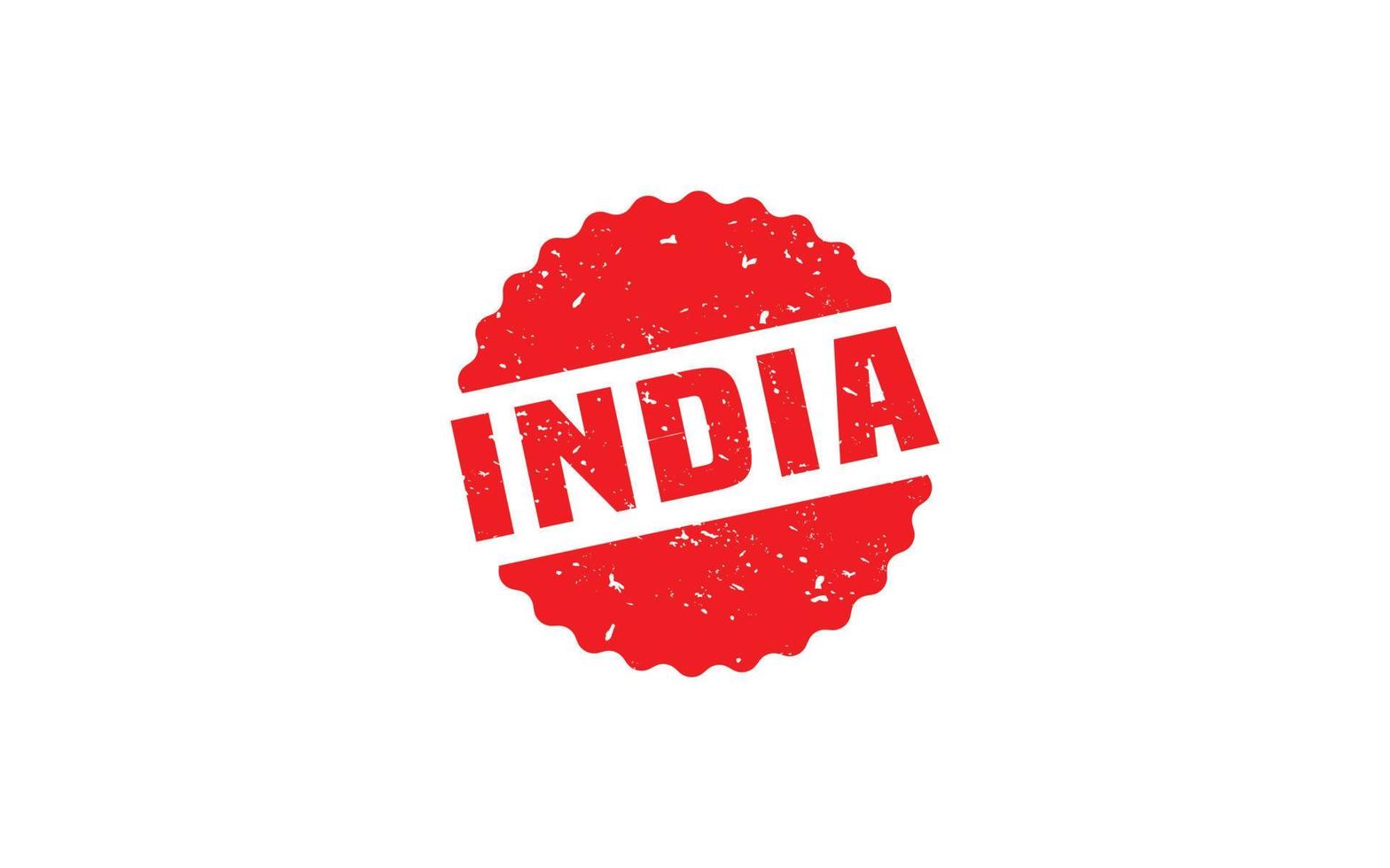 Indien stämpel sudd med grunge stil på vit bakgrund vektor